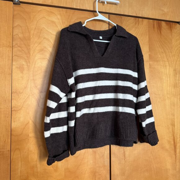Puffy Touch Skipper Striped Sweater (sz L) - Picture 3 of 10